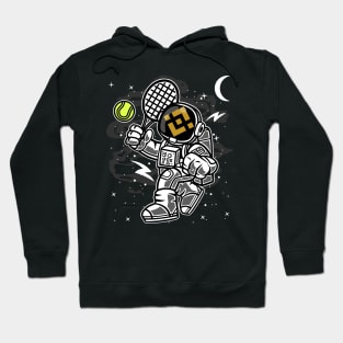 Astronaut Tennis Binance BNB Coin To The Moon Crypto Token Cryptocurrency Blockchain Wallet Birthday Gift For Men Women Kids Hoodie